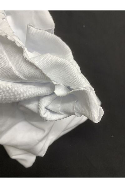 Yiğit Kumaş White Fine Ribana Fabric, Piece 200X160 cm
