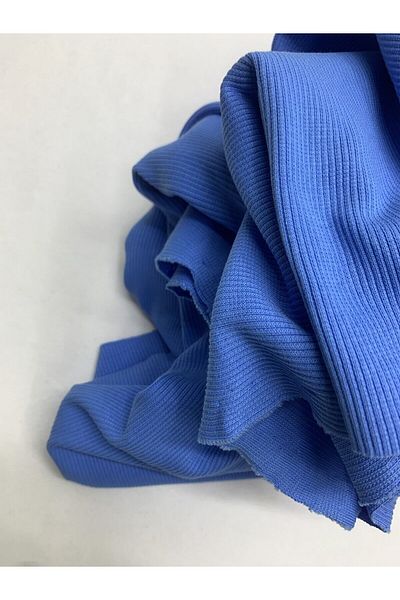 Yiğit Kumaş Saks Blue Camisole (Ribana) Fabric, Piece 70X110 cm