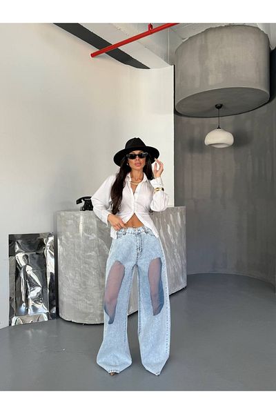 Joana Blugi Boyfriend Albastri Raina