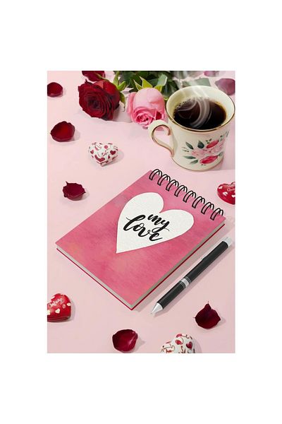 My Mia Art دفتر ملاحظات My Love مقاس 12x17 بدون خطوط
