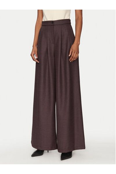 Haveone Women's Fabric Trousers PVI-M061 Burgundy