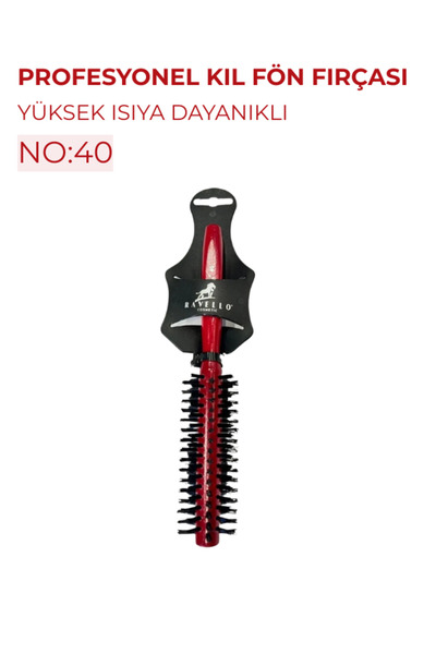 Professional Kıl Fön Fırçası Ahşap Erkek Saç Fırçası Isıya Dayanıklı No40