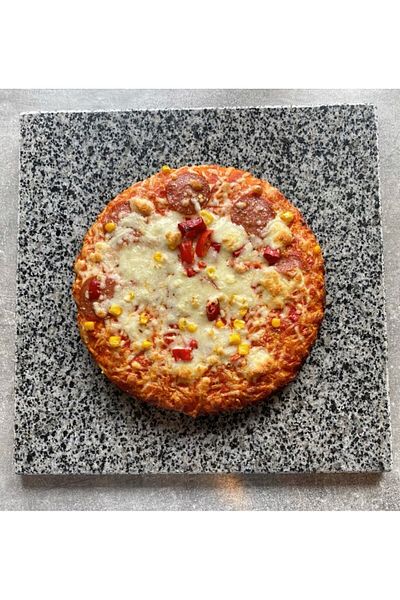 zola Granite pizza stone and bamboo spatula set, uniform baking, 38x36x2cm/35x29x0.9 cm