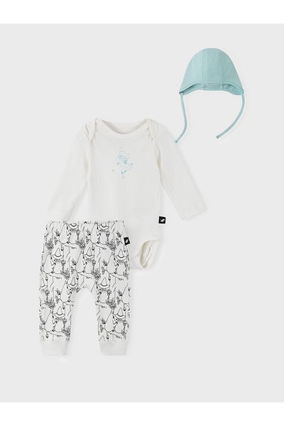 Reima Girl Set Bodysuit and Pants 5200067A White, Green
