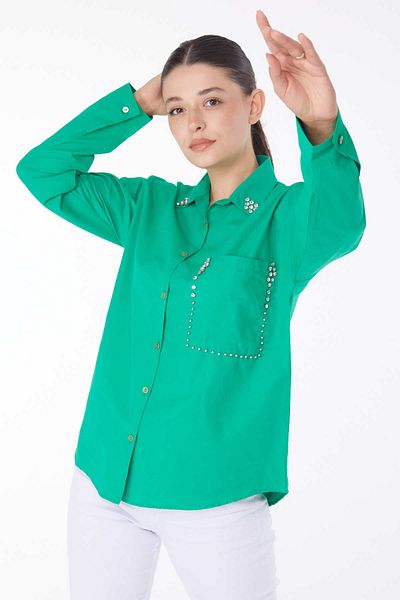 TOFİSA Πουκάμισο Stoned Green - 25909