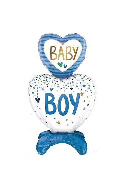 Ropet Balon folie cu suport, BABY BOY, 110 cm, Ropet