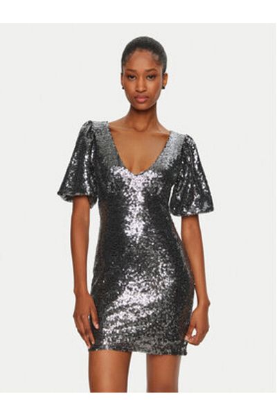 RINASCIMENTO Rochie de cocktail pentru femei CFC0019737002 argintie