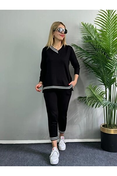 Modayakamoz Жіночий новий сезон з довгим рукавом з ребрами подвійний комплект