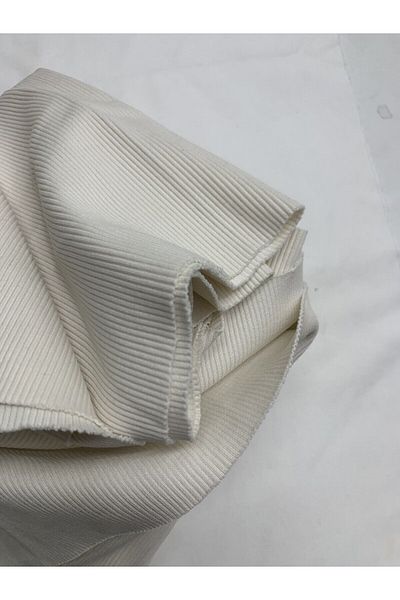 Yiğit Kumaş Cream Camisole (Ribana) Fabric, Piece 100X150 cm