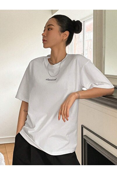 ZİYMO ΓΥΝΑΙΚΕΙΟ Μπλουζάκι με κλασικό εμπριμέ λαιμόκοψη