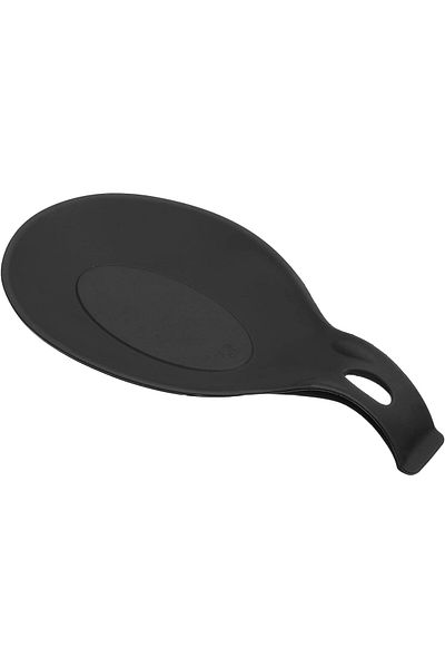zola Suport silicon ustensile bucatarie, cu picurare si agatare, 20x10x2 cm, negru