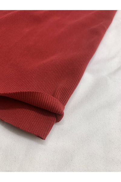 Yiğit Kumaş Red Camisole (Ribana) Fabric, Piece 40X130 cm