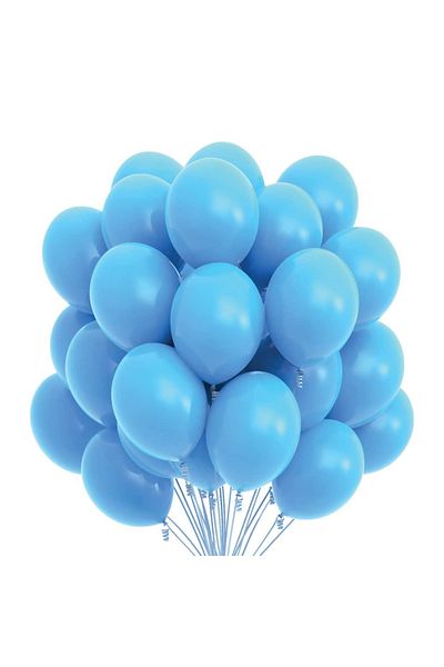 Ropet Set 25 baloane latex, Albastru Deschis, 30cm, Ropet