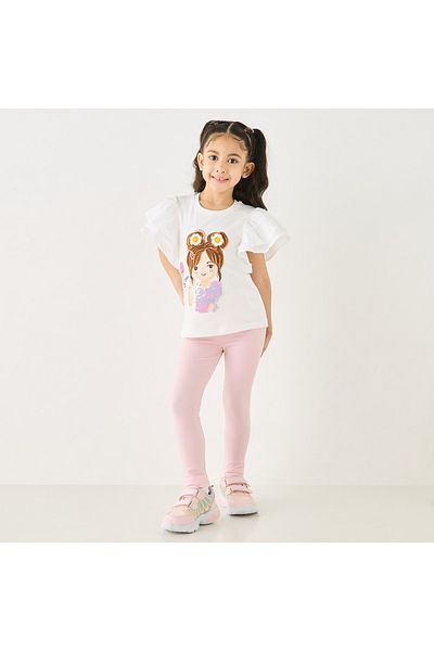 Juniors Solid Leggings With Elasticated Waistband