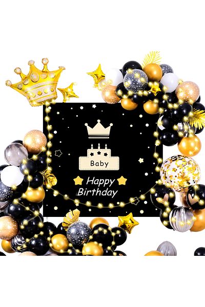 Ropet Happy Birthday party balloon and decoration set, 8621, 55 pcs, Ropet