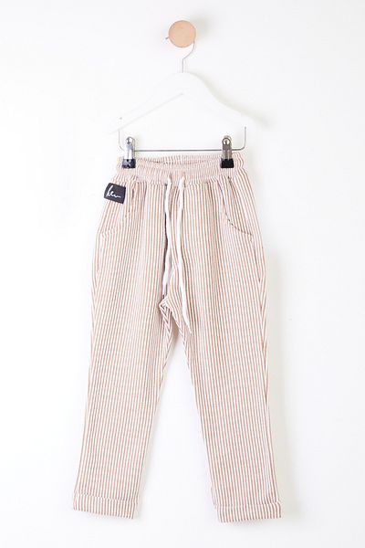 TOFİSA Girl's Mink Double Striped Trousers - 26103