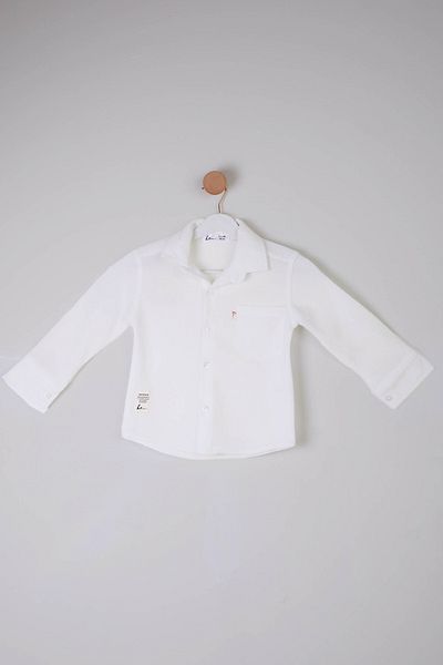 TOFİSA White Boy's Shirt with Pockets - 26104