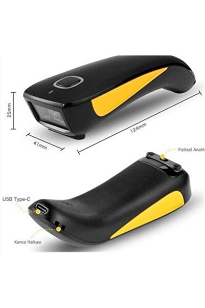 Universal Tiger Perkon BS92 2D QR Code Bluetooth + 2.4 جيجا هرتز ماسح الباركو...