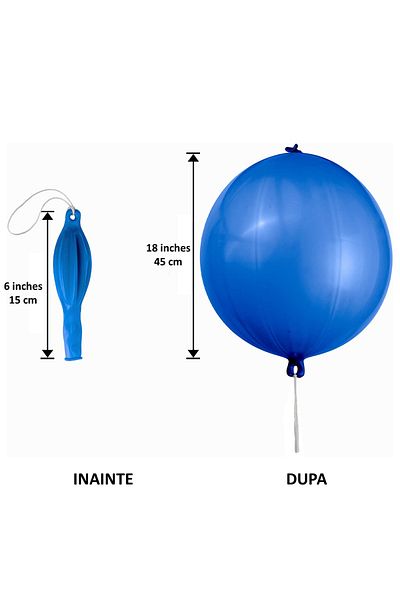 Ropet Set of 25 latex balloons, Punch Ball, Multicolor, 45cm, Ropet