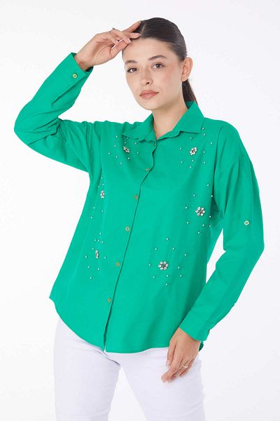 TOFİSA Stoned Shirt Green - 25910