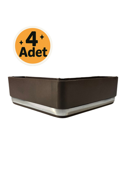 Moda Power MODA L Ayak 5 Cm Acı Kahve Mobilya Baza Koltuk Puf Ayak Kanepe Çekyat Ayağı (4 ADET)