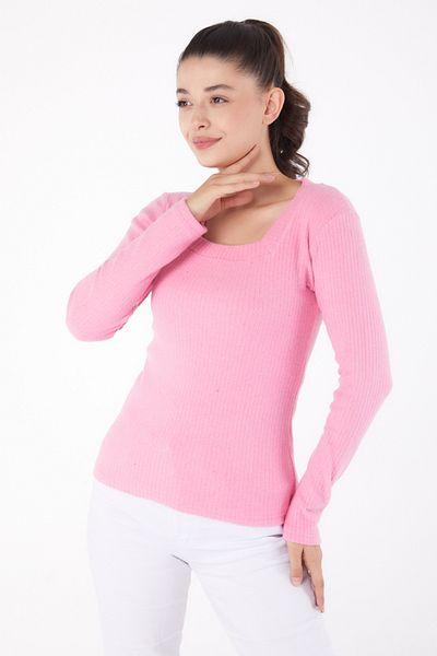 TOFİSA Square Collar Badi Pink - 26214