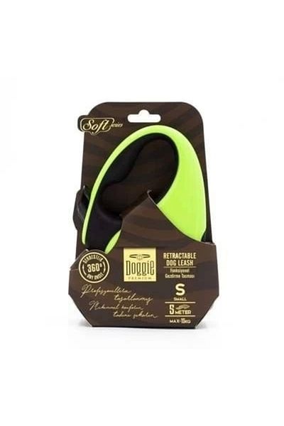 STOREMAX Doggie soft automatic dog extension leash small green 15 kg 5 mt