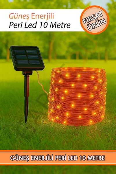 garaccu Solar Enerjili Peri Led Işık 10 Metre 100 Led Güneş Enerjili Uzun Ömü...