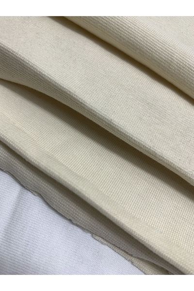 Yiğit Kumaş Cream Fine Ribana Fabric, Piece 115X160 cm
