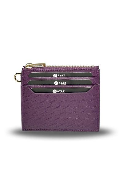 AYAZ DERİ Charm Vertical Wallet Genuine Leather