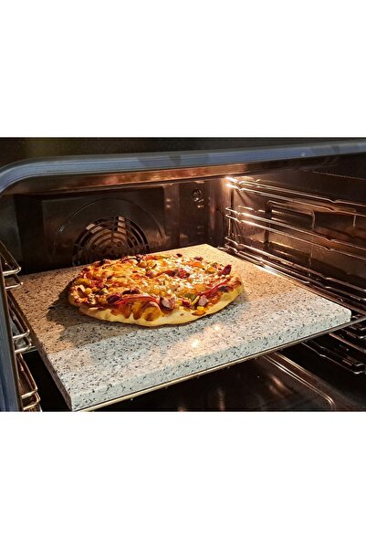 zola Granite pizza stone and bamboo spatula set, uniform baking, 38x36x2cm/35x29x0.9 cm