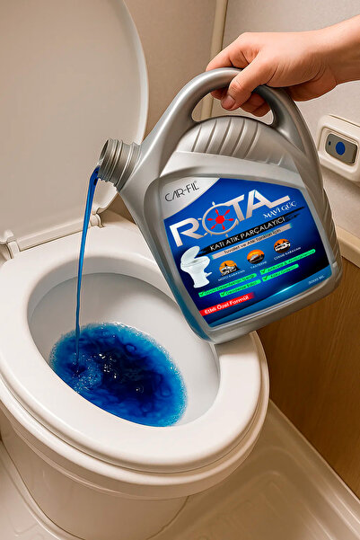 Car Fil Mavi Güç Karavan & Tekne Portatif Tuvalet Katı Atık Parçalayıcı ve Koku Giderici-3000ml