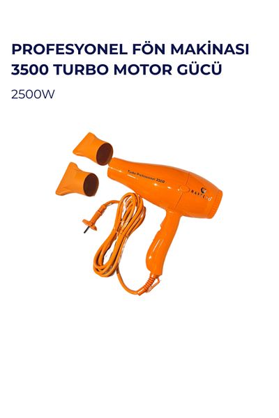 RAVELLO Hair Dryer & Professional Blow Dryer Orange 2500W