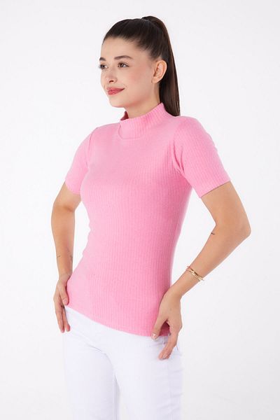 TOFİSA Short Sleeve Blouse Pink - 26315