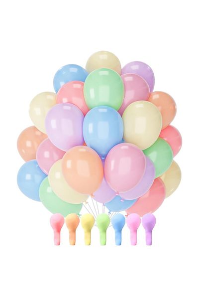 Ropet Set of 50 latex balloons, pastel, 25cm, Ropet