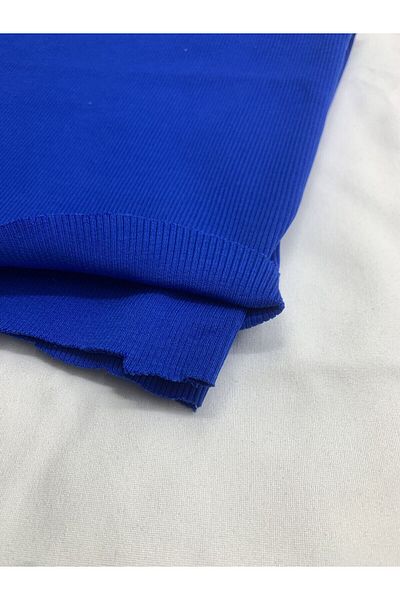 Yiğit Kumaş Blue Camisole (Ribana) Fabric, Piece 50X150 cm
