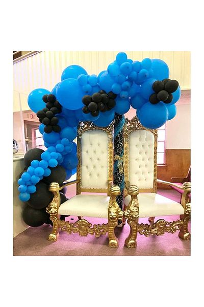 Ropet Set of 10 latex balloons, Blue/Black, 30cm, Ropet