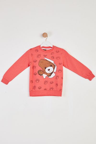 TOFİSA Girl's Rose Print Sweatshirt - 26441