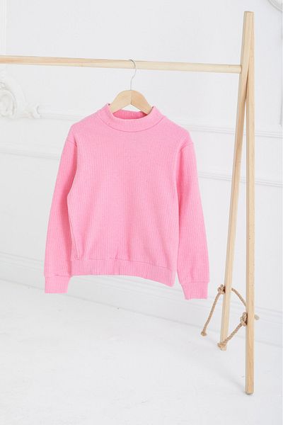 TOFİSA Girl's Pink Ribbed Badi - 26677