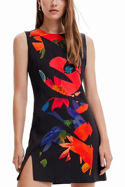Desigual SLIM SHORT FLORAL DRESS