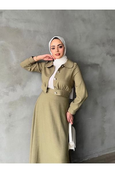 ENSA TESETTUR Lavin Skirt Suit Cream