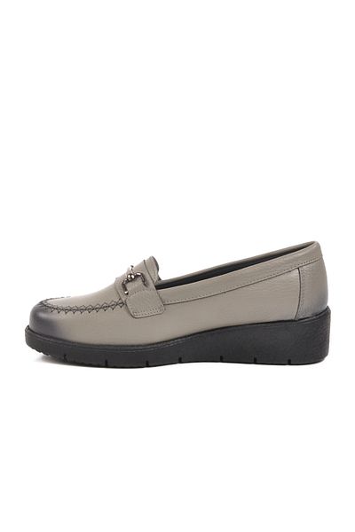 AYAKMOD Gray Genuine Leather Women's Casual Shoes Bb095 Z
