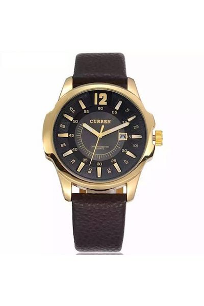Curren T-Wave brown, black men's watch