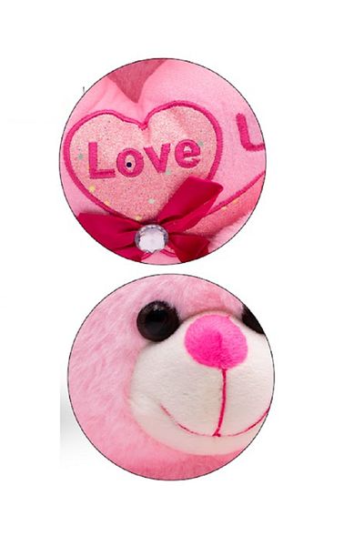 rexa Pink Teddy Bear with Heart "I Love U" Plush Toy – 43cm x 34cm