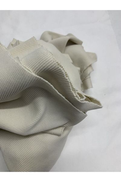 Yiğit Kumaş Cream Camisole (Ribana) Fabric, Piece 90X130 cm