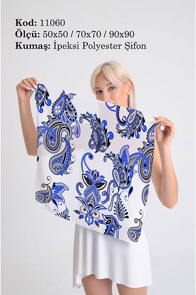 DESENİX وشاح شيفون حريري بنمط بيزلي كلاسيكي - شال، وشاح، طوق للرقبة - 50x50، 70x70، 90x90 سم