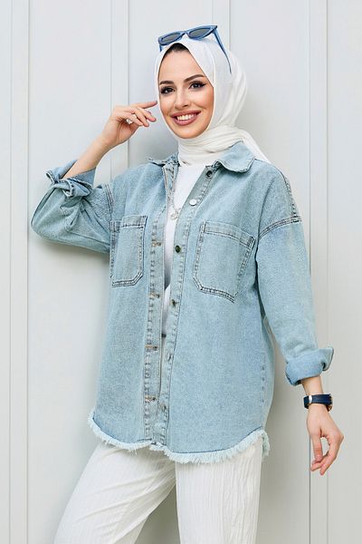 TOFİSA Denim Shirt Ice Blue - 11394