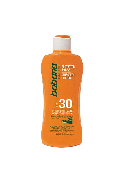 Babaria Sunscreen lotion SPF30 & tanning accelerator, Babaria, 200 ml