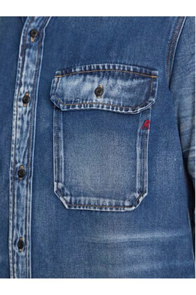 Replay Cămașă din denim pentru bărbați M4074 .000.624 72A Albastră