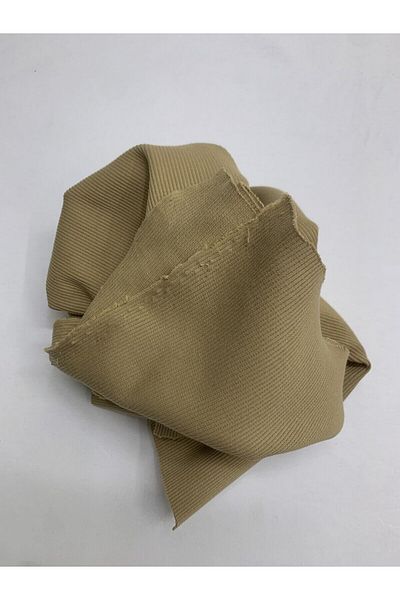 Yiğit Kumaş Milky Coffee Camisole (Ribana) Fabric, Piece 55X140 cm